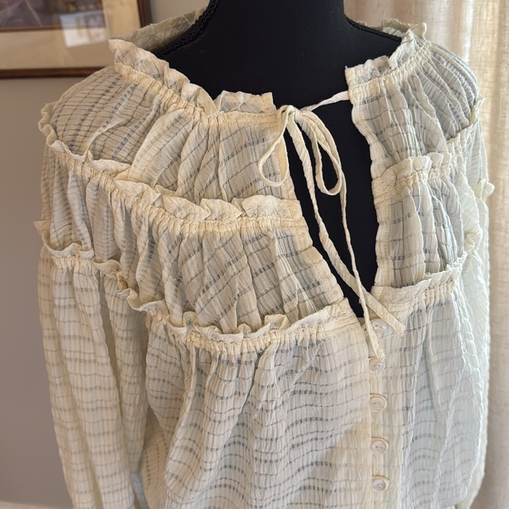 NWT Free People Women's Hailey Blouse - Size Small - Picture 4 of 10